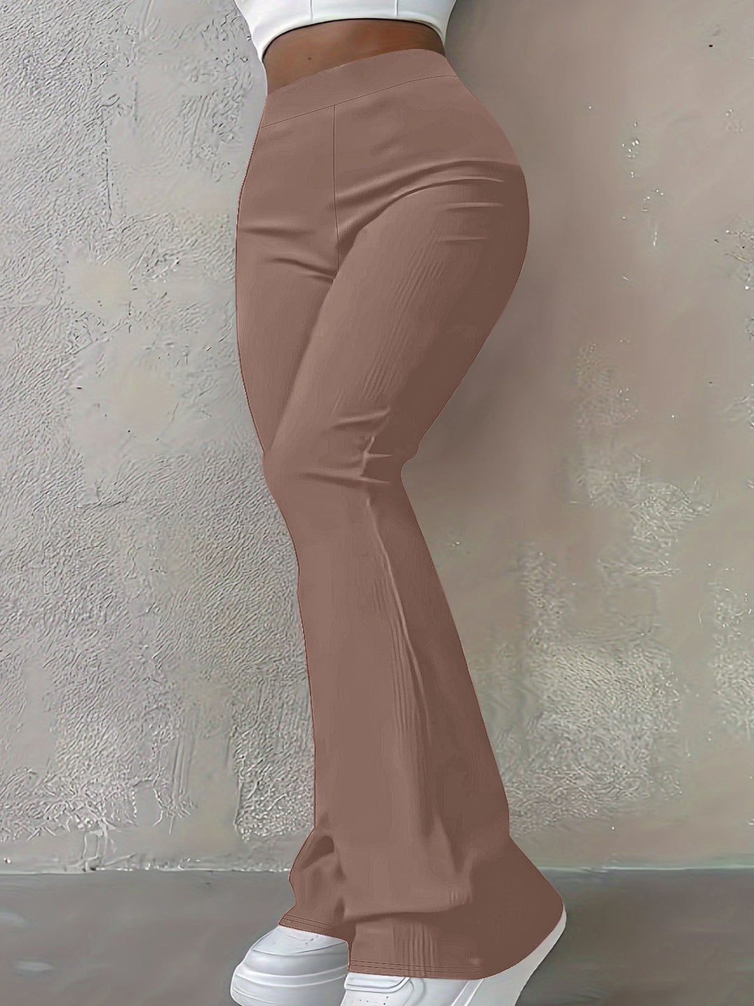 Damernas Bootcut-byxor med Hög Midja och Elastisk Midjeband Mirla-Eva Jonsson