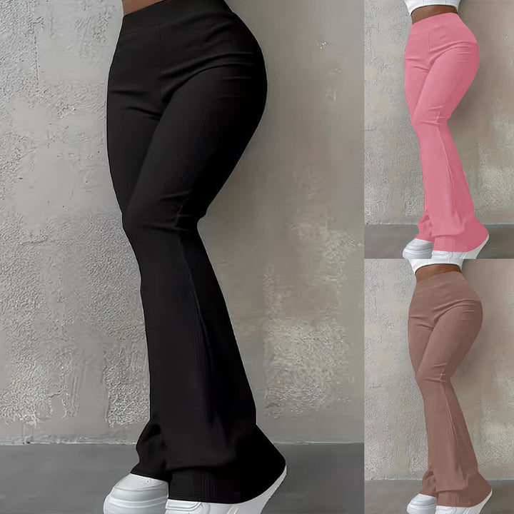 Damernas Bootcut-byxor med Hög Midja och Elastisk Midjeband Mirla-Eva Jonsson