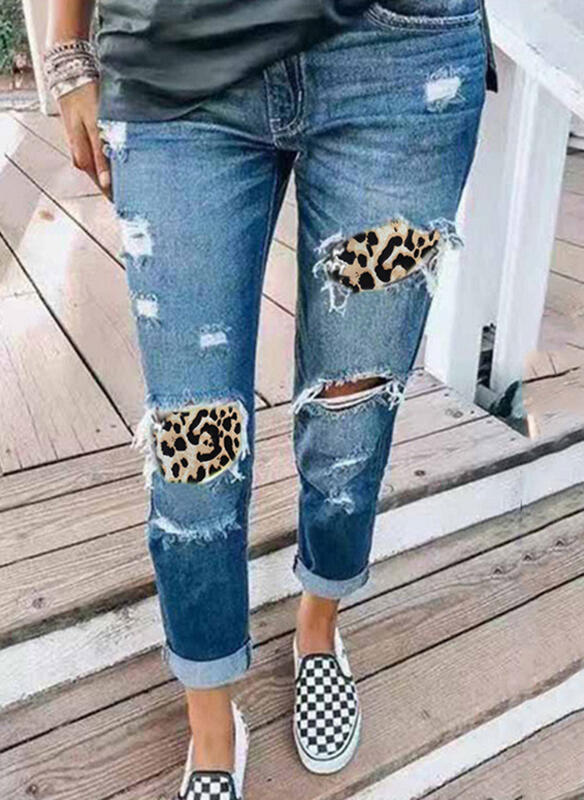 Damernas Boyfriend-jeans med kreativa applikationer Mirla-Eva Jonsson