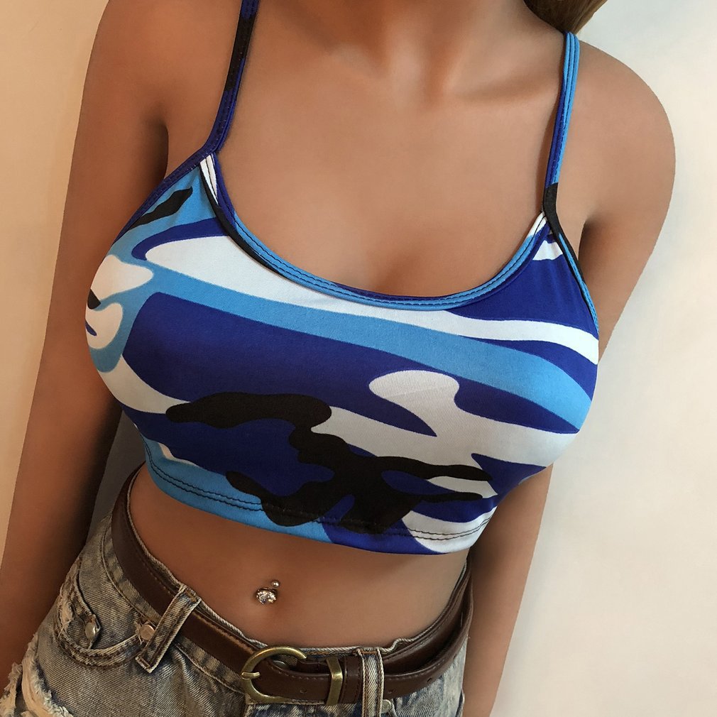 Damernas Crop-Top i modern camouflage-design Eva Jonsson-Eva Jonsson