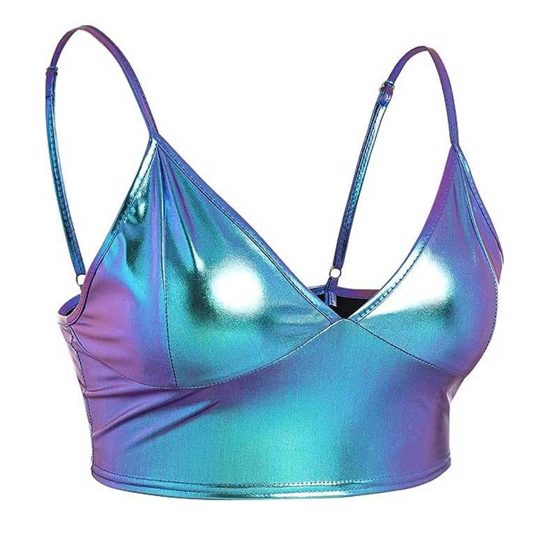 Damernas Crop-top med Glansig Metalllook och Justerbara Stövlar Mirla-Eva Jonsson
