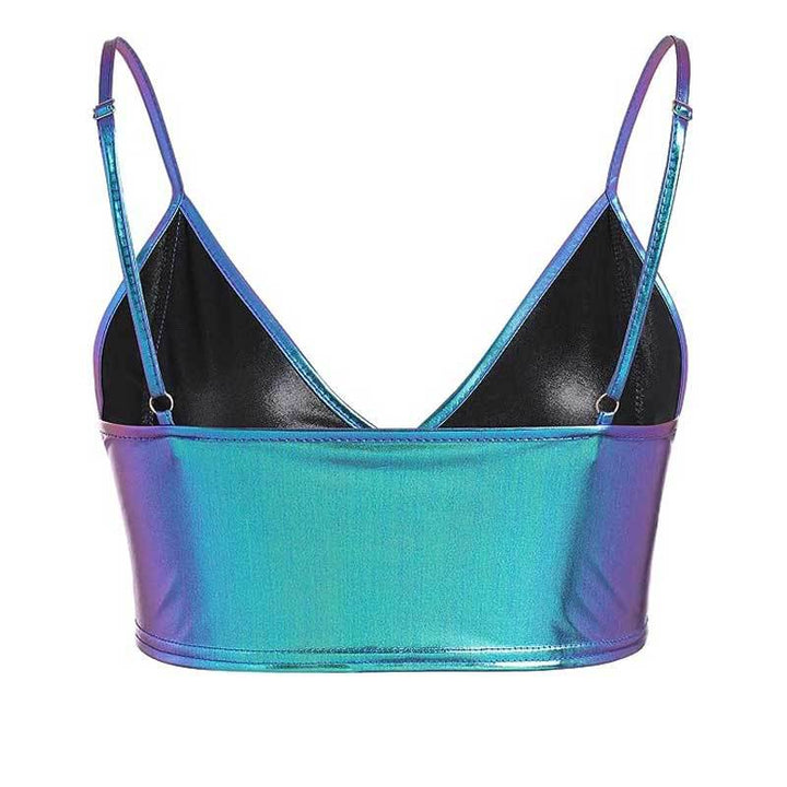 Damernas Crop-top med Glansig Metalllook och Justerbara Stövlar Mirla-Eva Jonsson