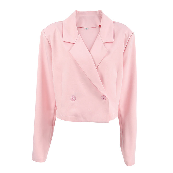 Damernas Croppad Blazerjacka med oversized ärmar och detaljknappar Mirla-Eva Jonsson