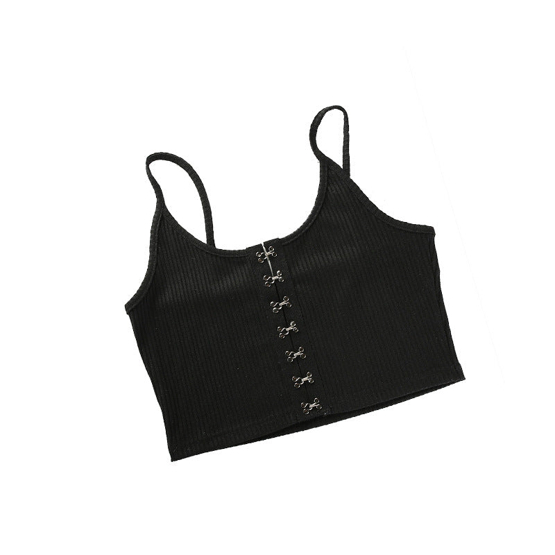 Damernas Cropped Top med knapplist Mirla-Eva Jonsson