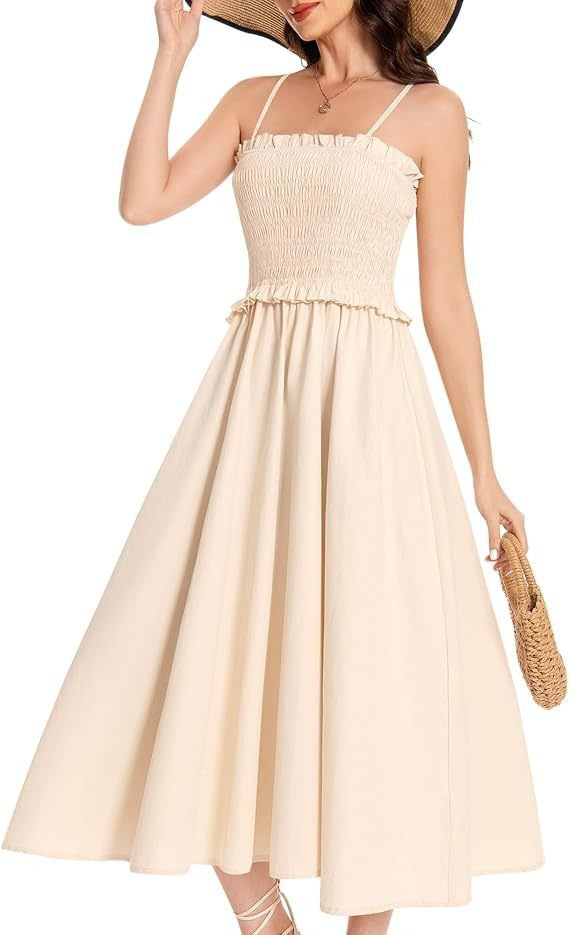 Damernas Elastisk Maxiklänning med Volangdetaljer och Smidigt Material Mirla-Eva Jonsson