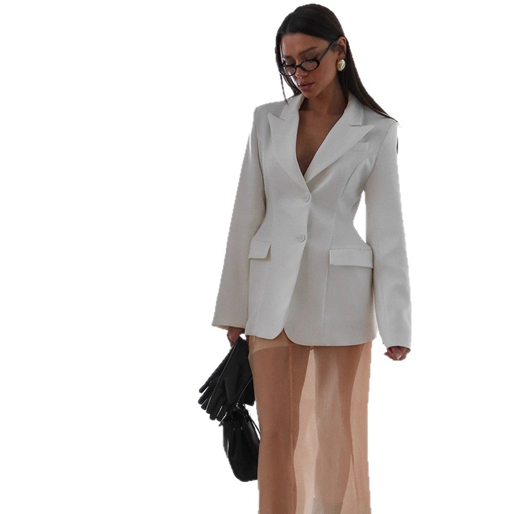 Damernas Elegant Blazer med figursydd skärning och moderna detaljer Eva Jonsson-Eva Jonsson
