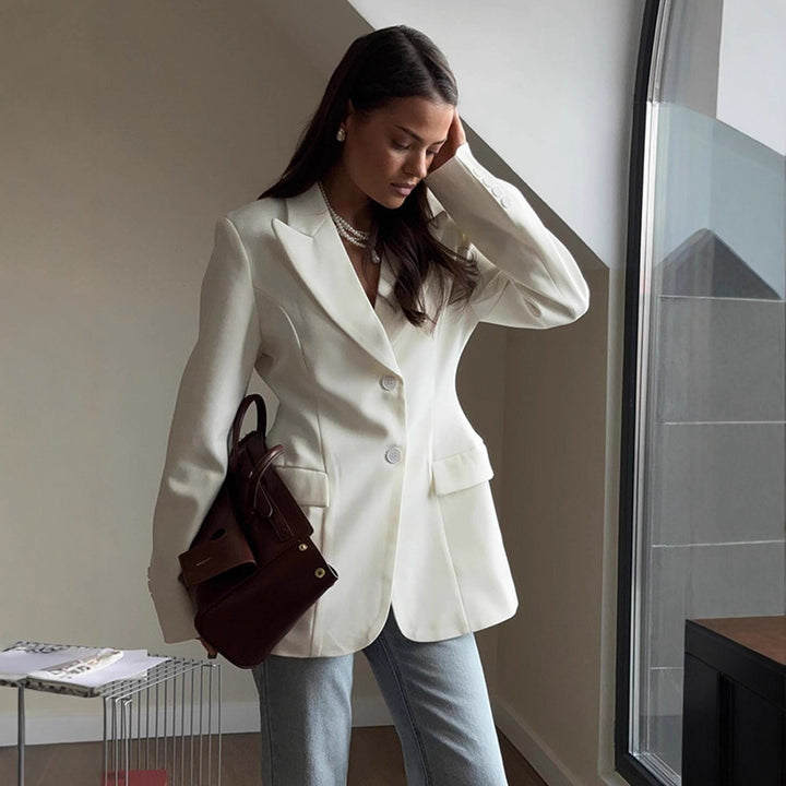 Damernas Elegant Blazer med figursydd skärning och moderna detaljer Eva Jonsson-Eva Jonsson