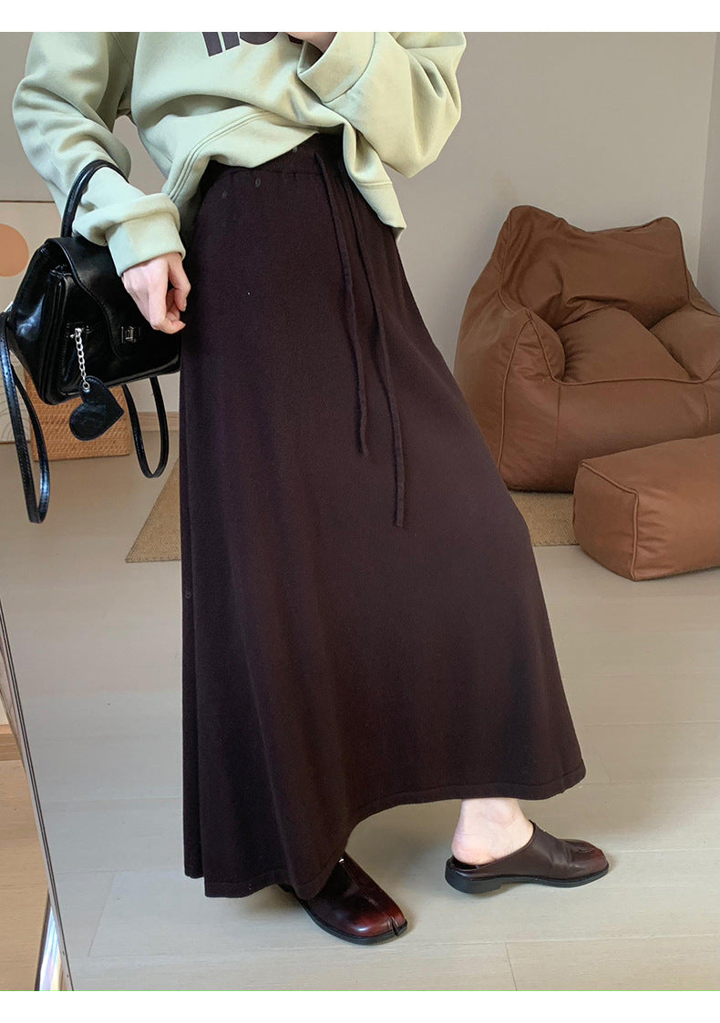 Damernas Elegant Maxi-Kjol med sidospalt och elastisk midja Eva Jonsson-Eva Jonsson
