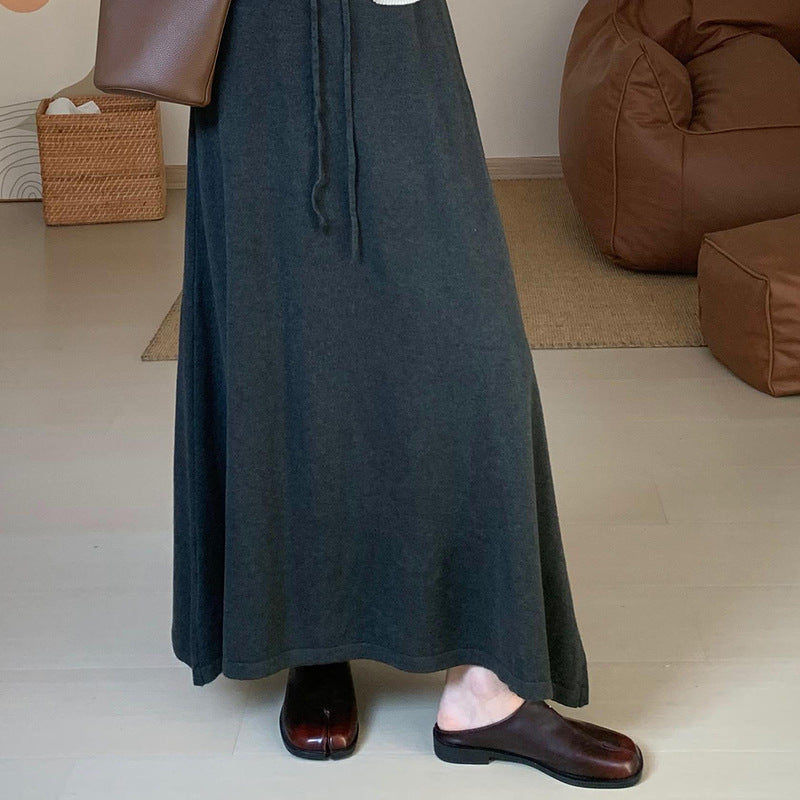 Damernas Elegant Maxi-Kjol med sidospalt och elastisk midja Eva Jonsson-Eva Jonsson