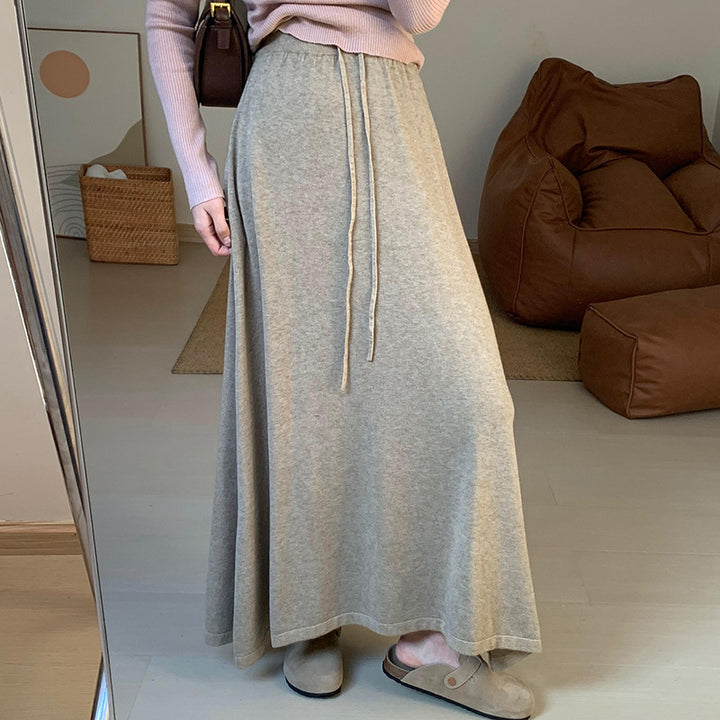 Damernas Elegant Maxi-Kjol med sidospalt och elastisk midja Eva Jonsson-Eva Jonsson