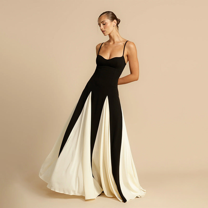 Damernas Elegant Maxi-klänning med djup V-ringning och sidodraperingar Eva Jonsson-Eva Jonsson