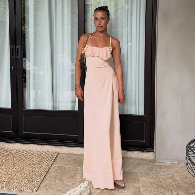 Damernas Elegant Maxikjol med dekorativ volang Mirla-Eva Jonsson
