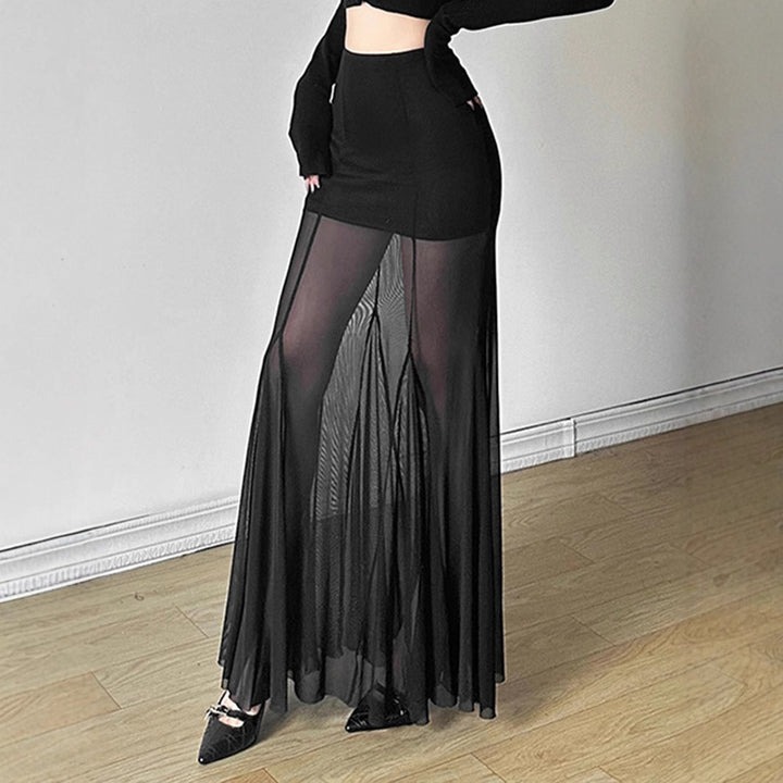 Damernas Elegant Maxikjol med transparenta insatser Mirla-Eva Jonsson