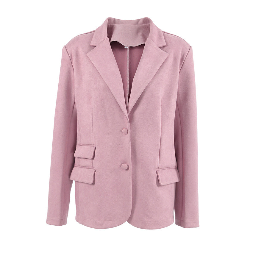 Damernas Elegant Oversized Blazer i fint Mockaimitation Mirla-Eva Jonsson