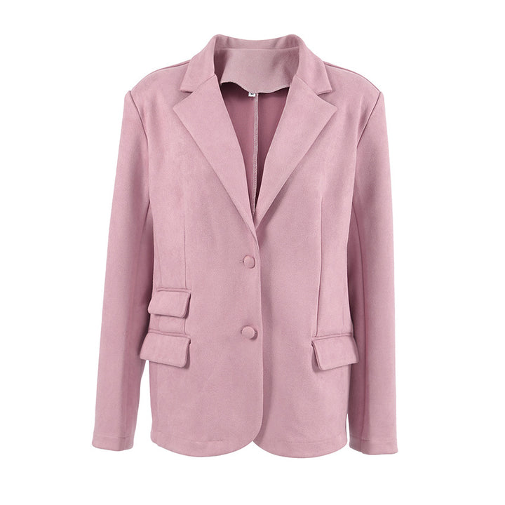 Damernas Elegant Oversized Blazer i fint Mockaimitation Mirla-Eva Jonsson