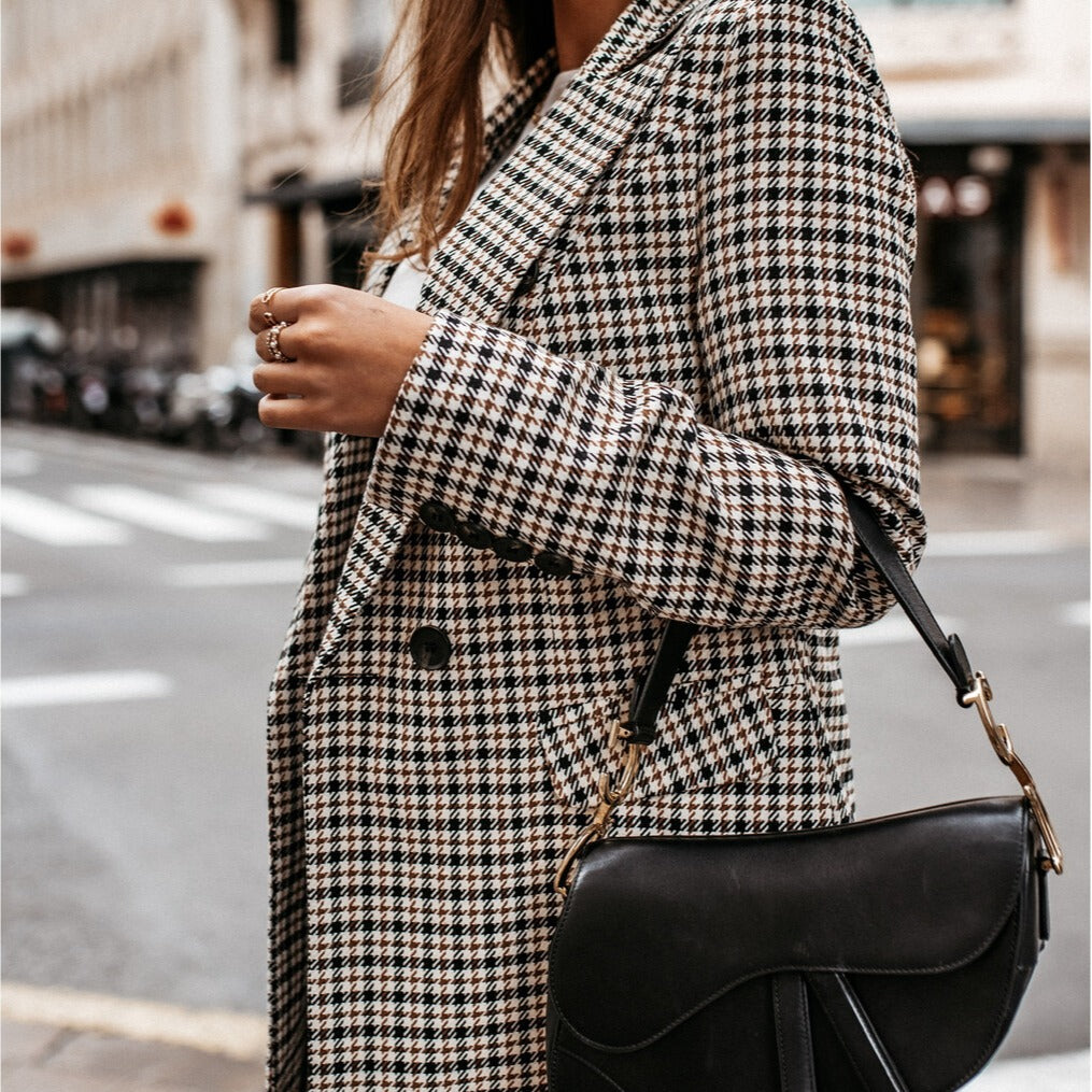Damernas Elegant Rutigt Blazer Mirla-Eva Jonsson