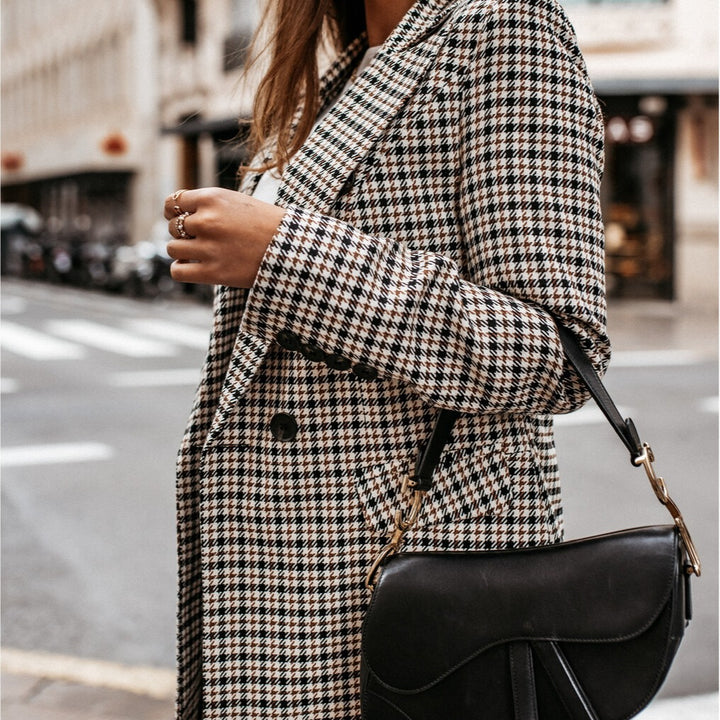 Damernas Elegant Rutigt Blazer Mirla-Eva Jonsson