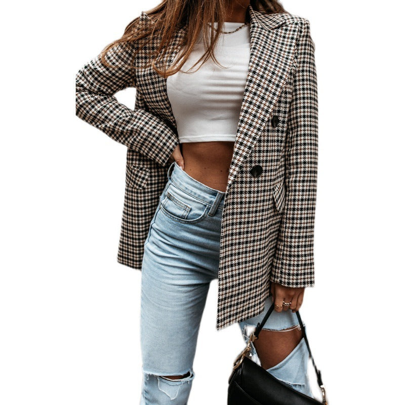 Damernas Elegant Rutigt Blazer Mirla-Eva Jonsson