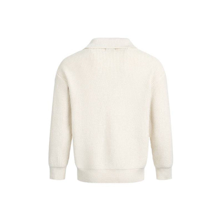 Damernas Elegant Stickad Tröja med Modern Krage och Fin Ribbstickning Mirla-Eva Jonsson