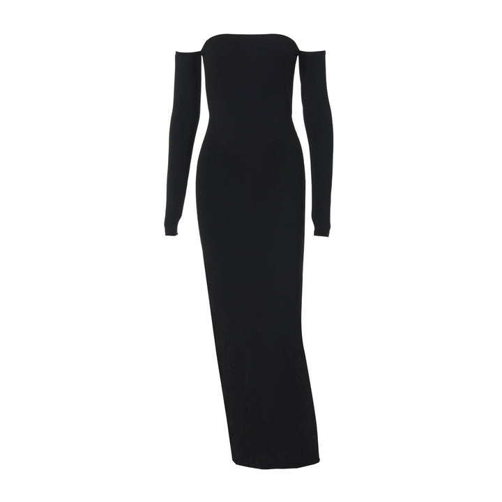 Damernas Elegant lång klänning med off-shoulder design och långa ärmar Mirla-Eva Jonsson