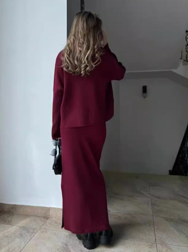 Damernas Elegant stickad Maxiklänning med avslappnad snitt Mirla-Eva Jonsson