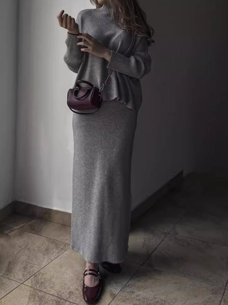 Damernas Elegant stickad Maxiklänning med avslappnad snitt Mirla-Eva Jonsson