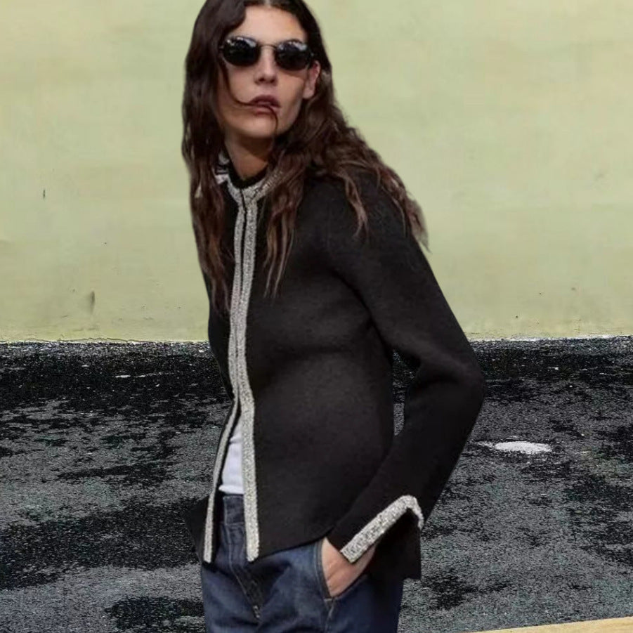 Damernas Eleganta Blazerjacka med fina bård-detaljer Mirla-Eva Jonsson