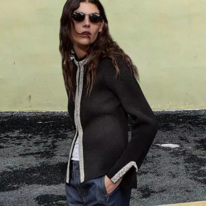 Damernas Eleganta Blazerjacka med fina bård-detaljer Mirla-Eva Jonsson