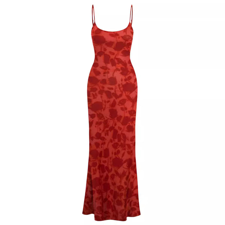 Damernas Eleganta Långklänning med tunna Spaghettiband och flödande snitt Eva Jonsson-Eva Jonsson