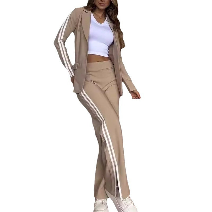Damernas Eleganta Loungewear-set med vid Blazer och Högmidjade Byxor Eva Jonsson-Eva Jonsson