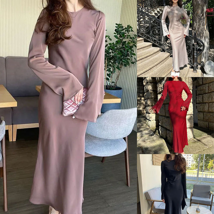 Damernas Eleganta Maxiklänning med Vid Passform och Eleganta Ärmar Mirla-Eva Jonsson