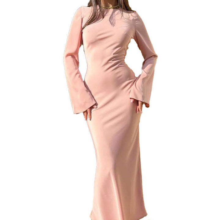 Damernas Eleganta Maxiklänning med Vid Passform och Eleganta Ärmar Mirla-Eva Jonsson