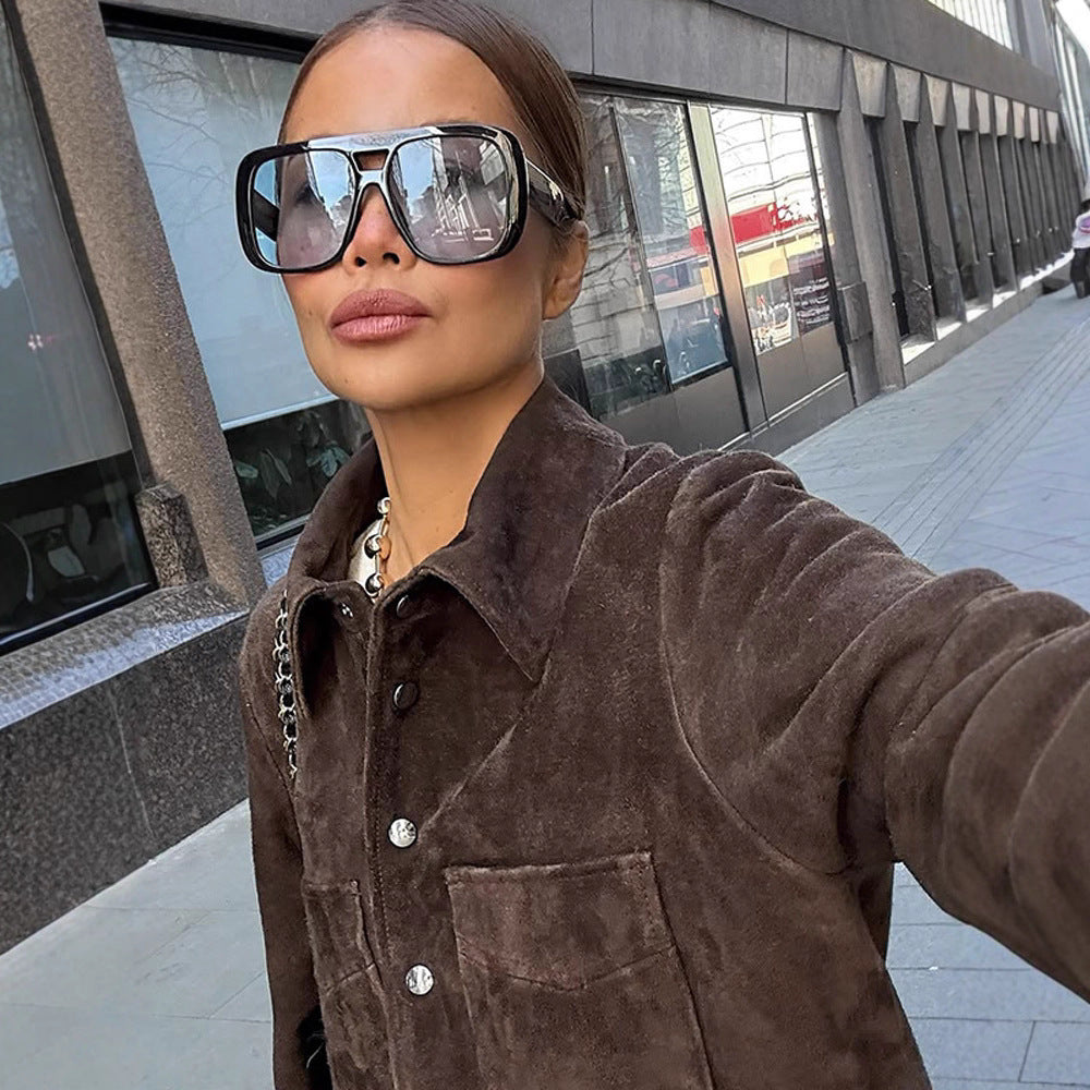 Damernas Eleganta Mockajacka med praktisk knapplåsning Eva Jonsson-Eva Jonsson