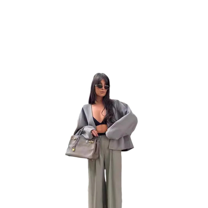 Damernas Eleganta Oversized-Ulljacka med Knappar Mirla-Eva Jonsson