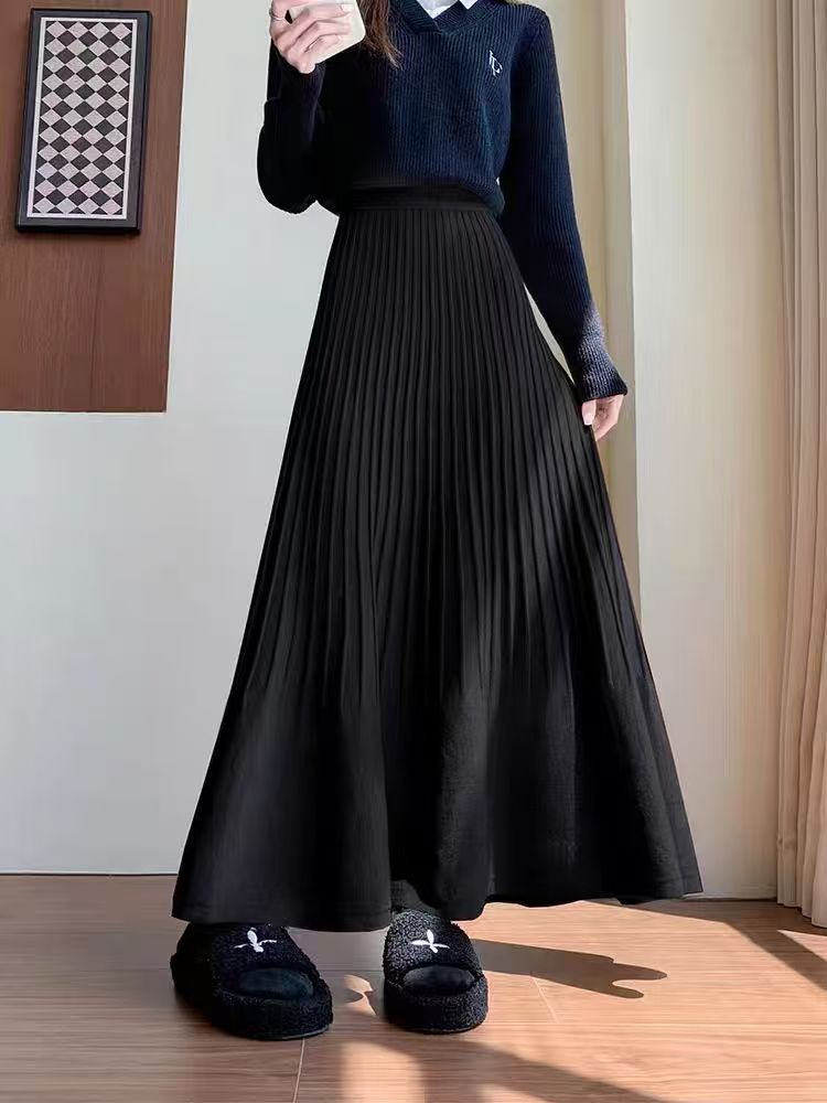 Damernas Eleganta Plisserad Kjol med Hög Midja Mirla-Eva Jonsson