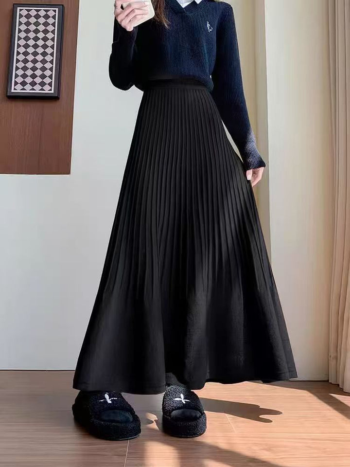 Damernas Eleganta Plisserad Kjol med Hög Midja Mirla-Eva Jonsson