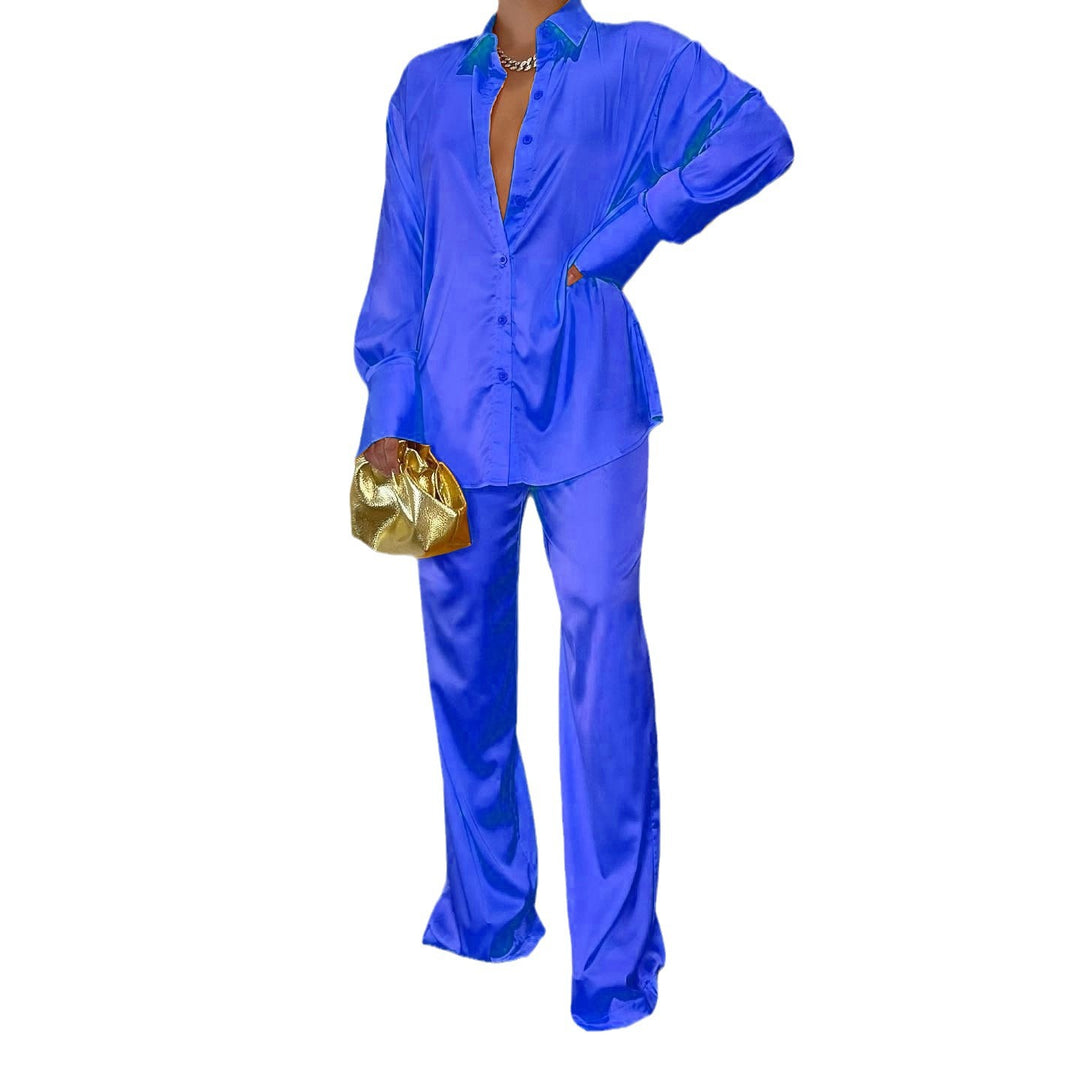 Damernas Eleganta Satin Pyjamas Set Eva Jonsson-Eva Jonsson