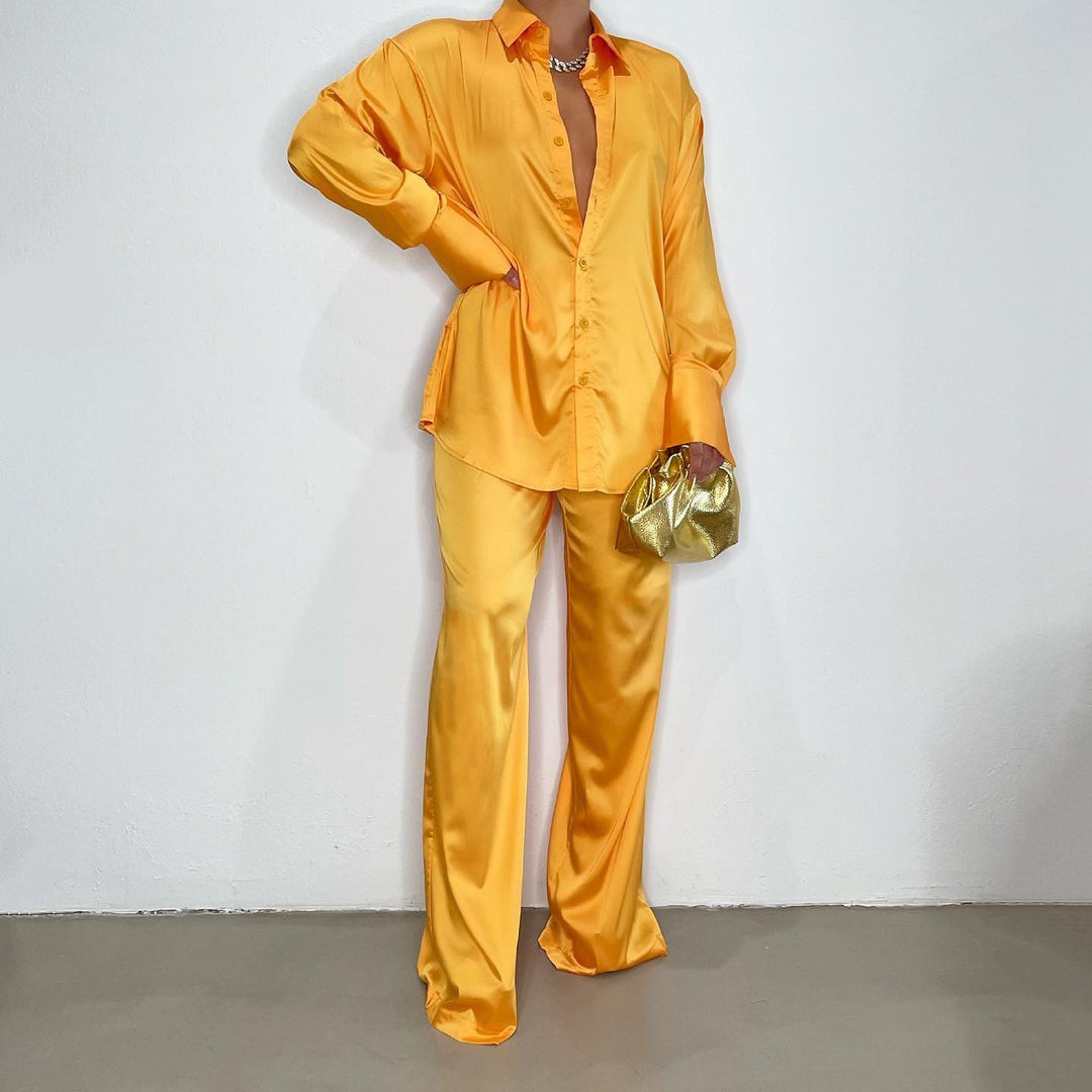 Damernas Eleganta Satin Pyjamas Set Eva Jonsson-Eva Jonsson