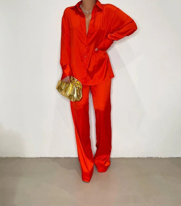 Damernas Eleganta Satin Pyjamas Set Eva Jonsson-Eva Jonsson