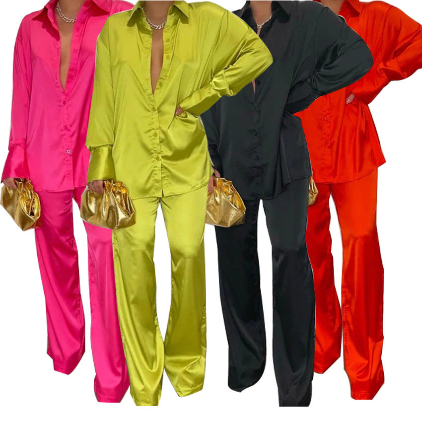 Damernas Eleganta Satin Pyjamas Set Eva Jonsson-Eva Jonsson