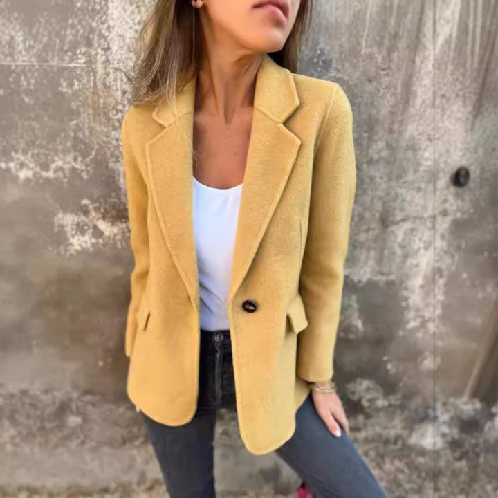 Damernas Eleganta Softblazer med fin strukturväv Mirla-Eva Jonsson