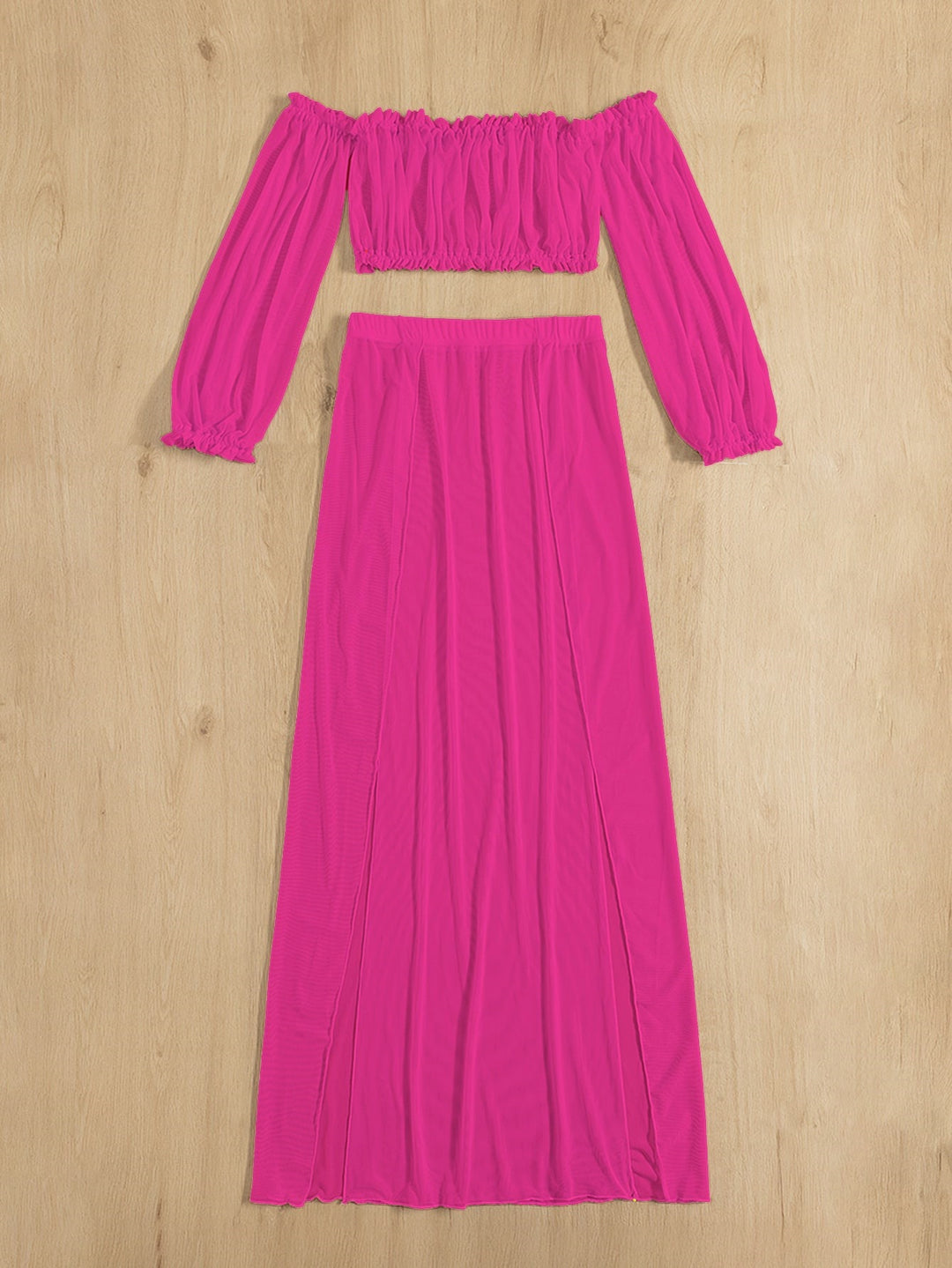 Damernas Eleganta Strandklänning med off-shoulder design och djupa sidsofterslitzar Eva Jonsson-Eva Jonsson