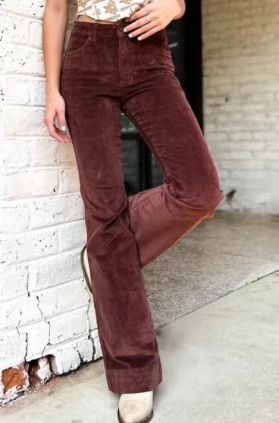 Damernas Flared Jeans med vertikala ränder och hög midja Mirla-Eva Jonsson