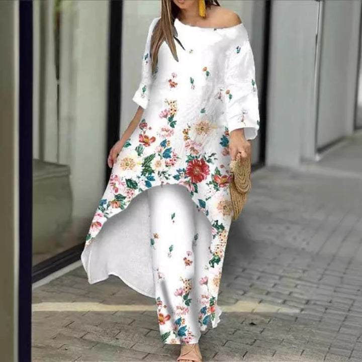 Damernas Flödande Maxiklänning med Blommönster Mirla-Eva Jonsson