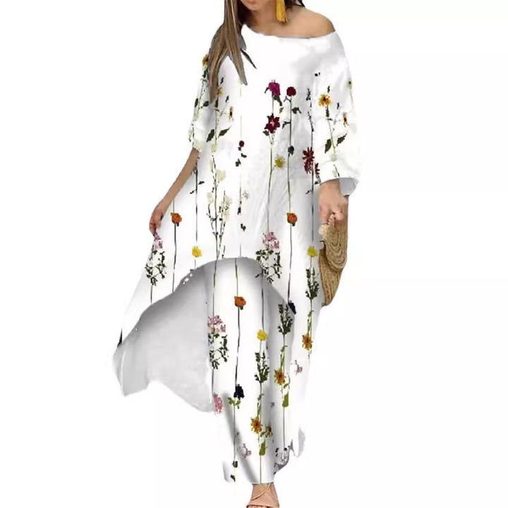 Damernas Flödande Maxiklänning med Blommönster Mirla-Eva Jonsson