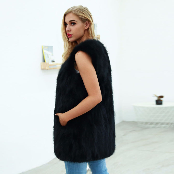 Damernas Fluffy Konstpälsväst i elegant snitt Mirla-Eva Jonsson