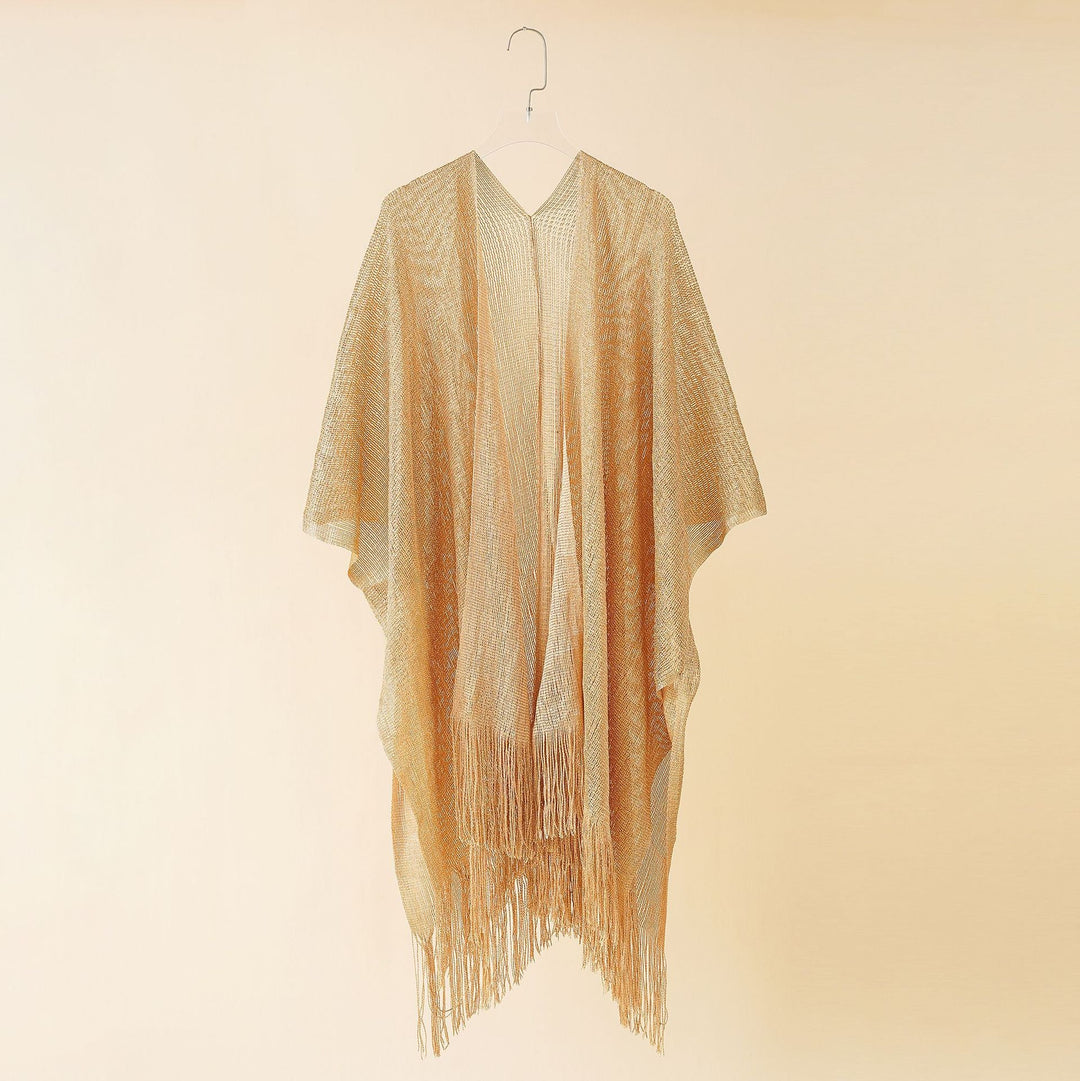 Damernas Fransen-Kimono i Transparent, Luftig Struktur Mirla-Eva Jonsson