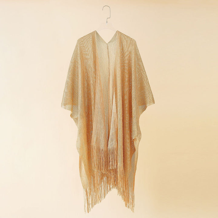 Damernas Fransen-Kimono i Transparent, Luftig Struktur Mirla-Eva Jonsson