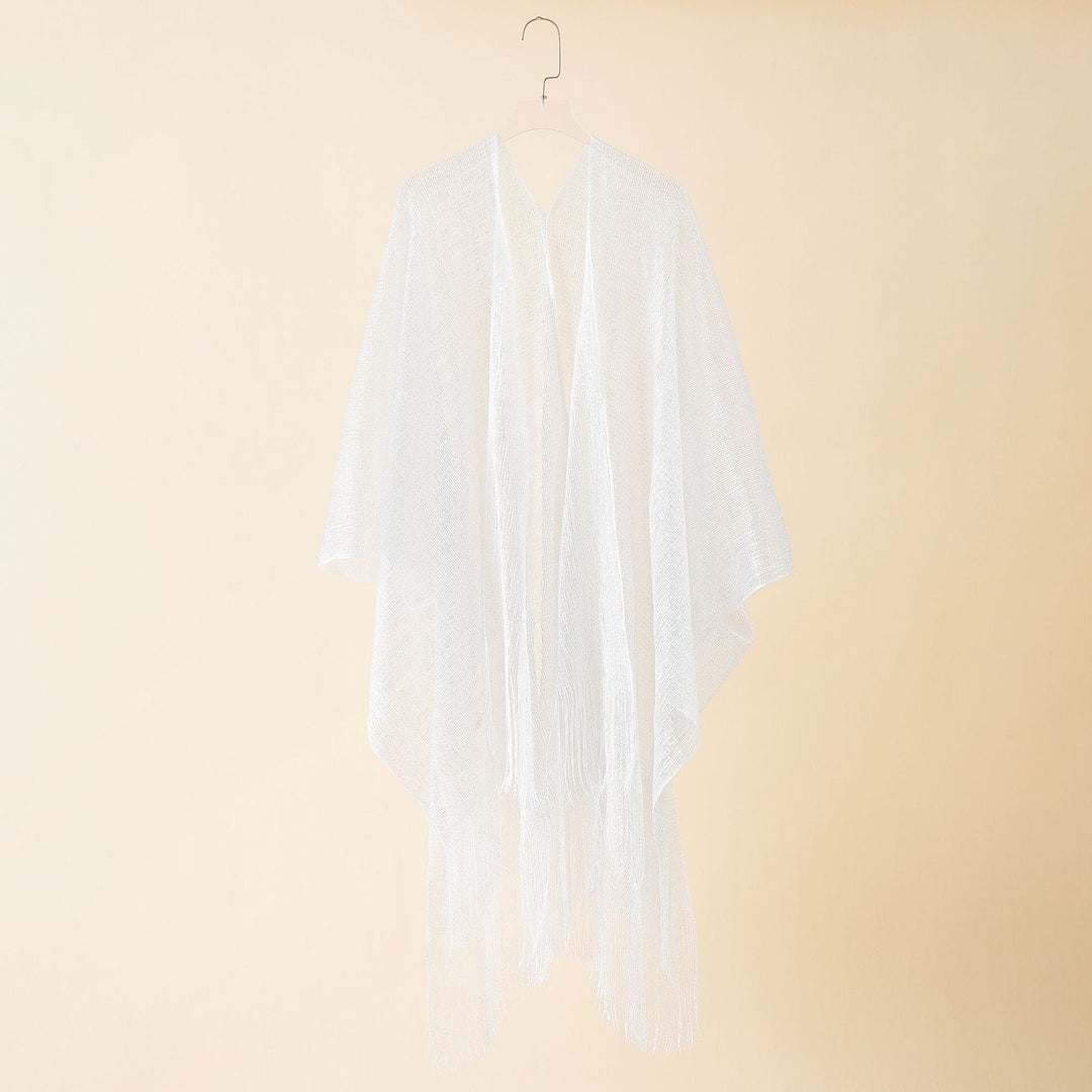 Damernas Fransen-Kimono i Transparent, Luftig Struktur Mirla-Eva Jonsson