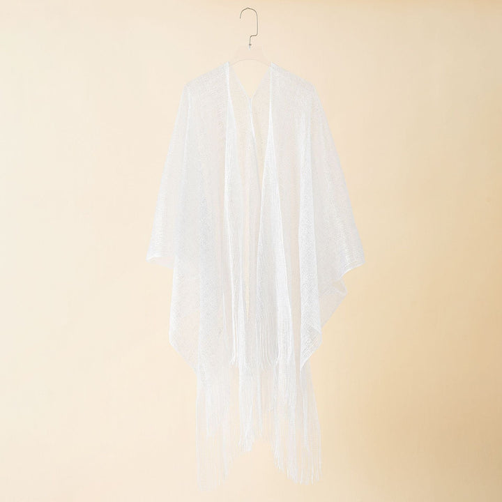 Damernas Fransen-Kimono i Transparent, Luftig Struktur Mirla-Eva Jonsson